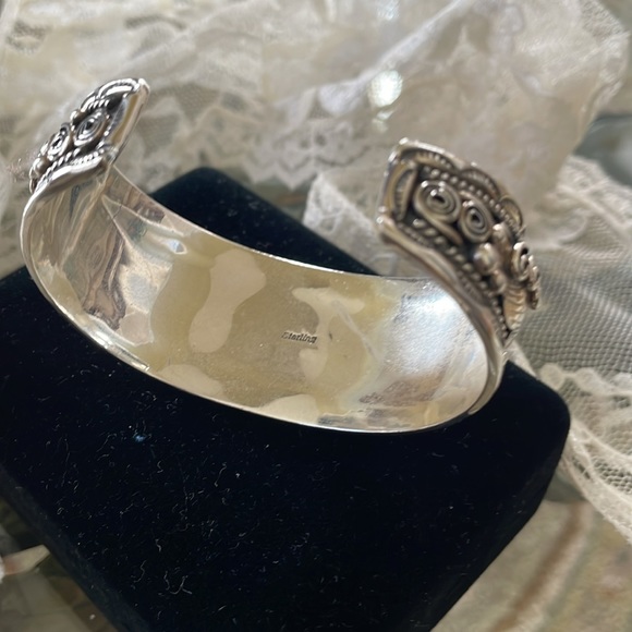 Sterling Native American Cuff Bracelet - Picture 3 of 12